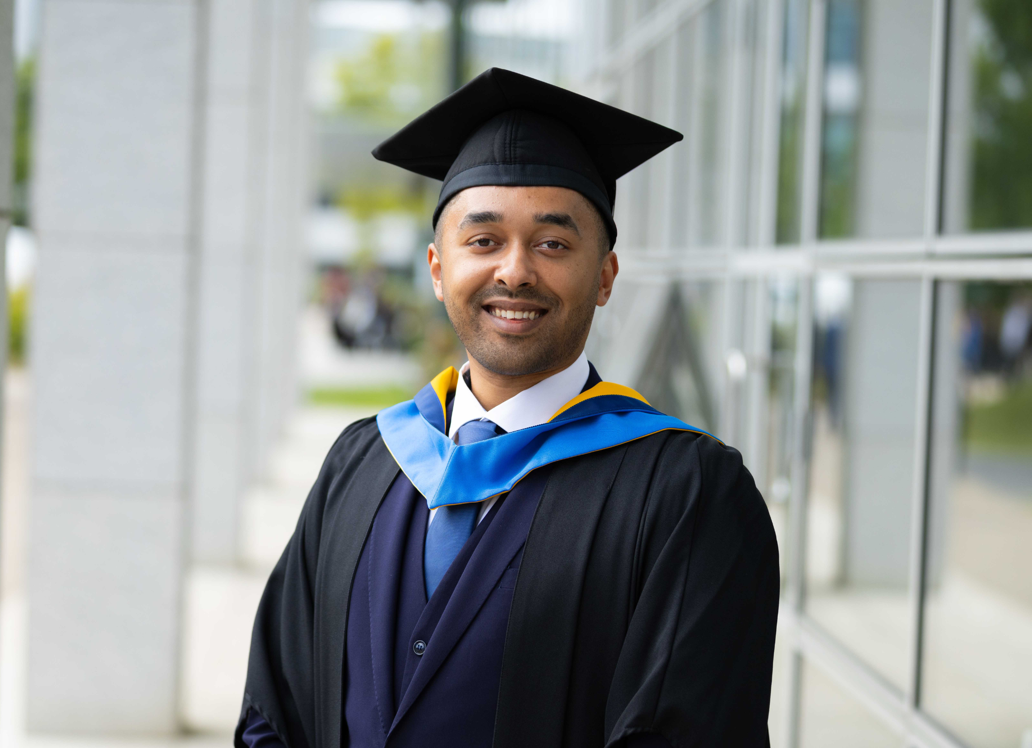 UCD alumnus Richard Ostroshchenko at his graduation in 2025.